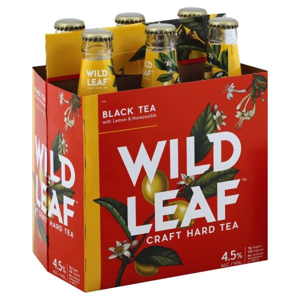 slide 1 of 1, Wild Leaf Hard Tea, Black Tea with Lemon & Honeysuckle, 6 ct; 12 oz