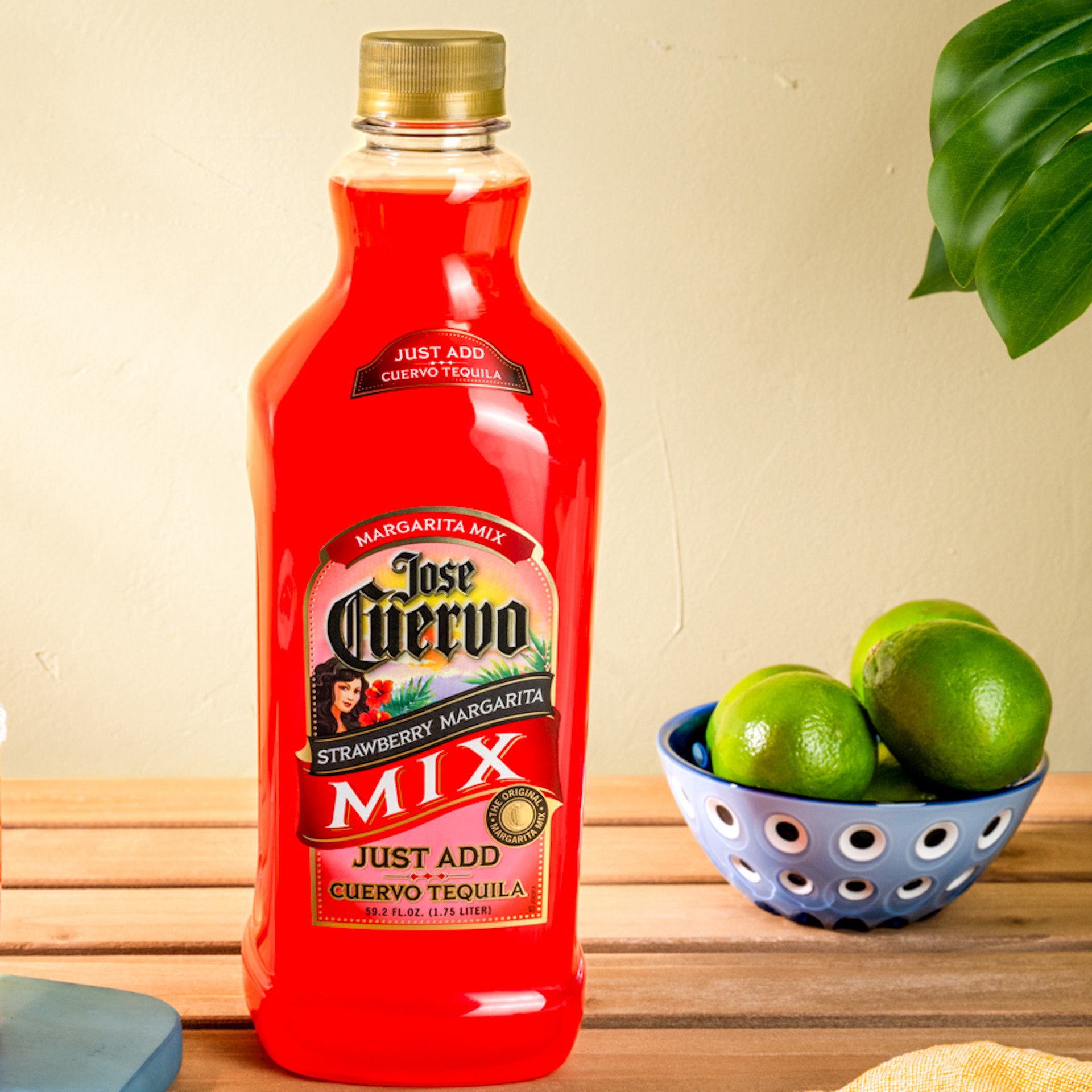 slide 5 of 8, Jose Cuervo Margarita Mix Strawberry Lime - 1.75 L, 1.75 liter