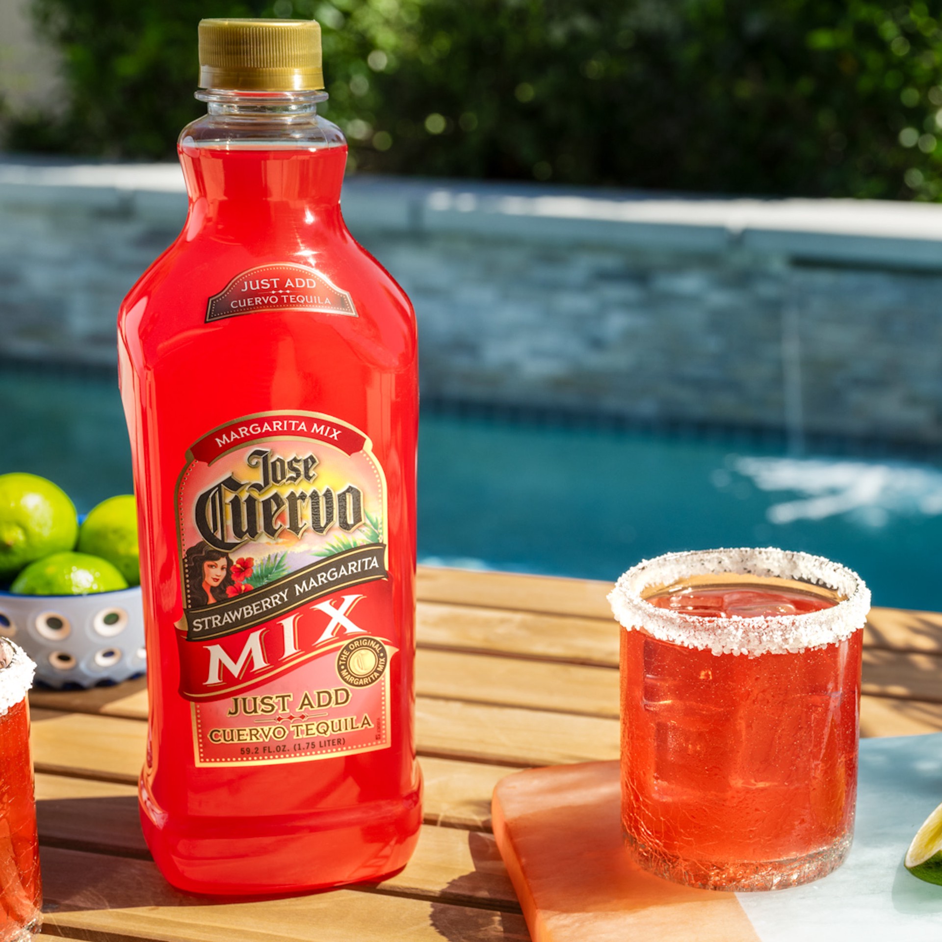 slide 8 of 8, Jose Cuervo Margarita Mix Strawberry Lime - 1.75 L, 1.75 liter