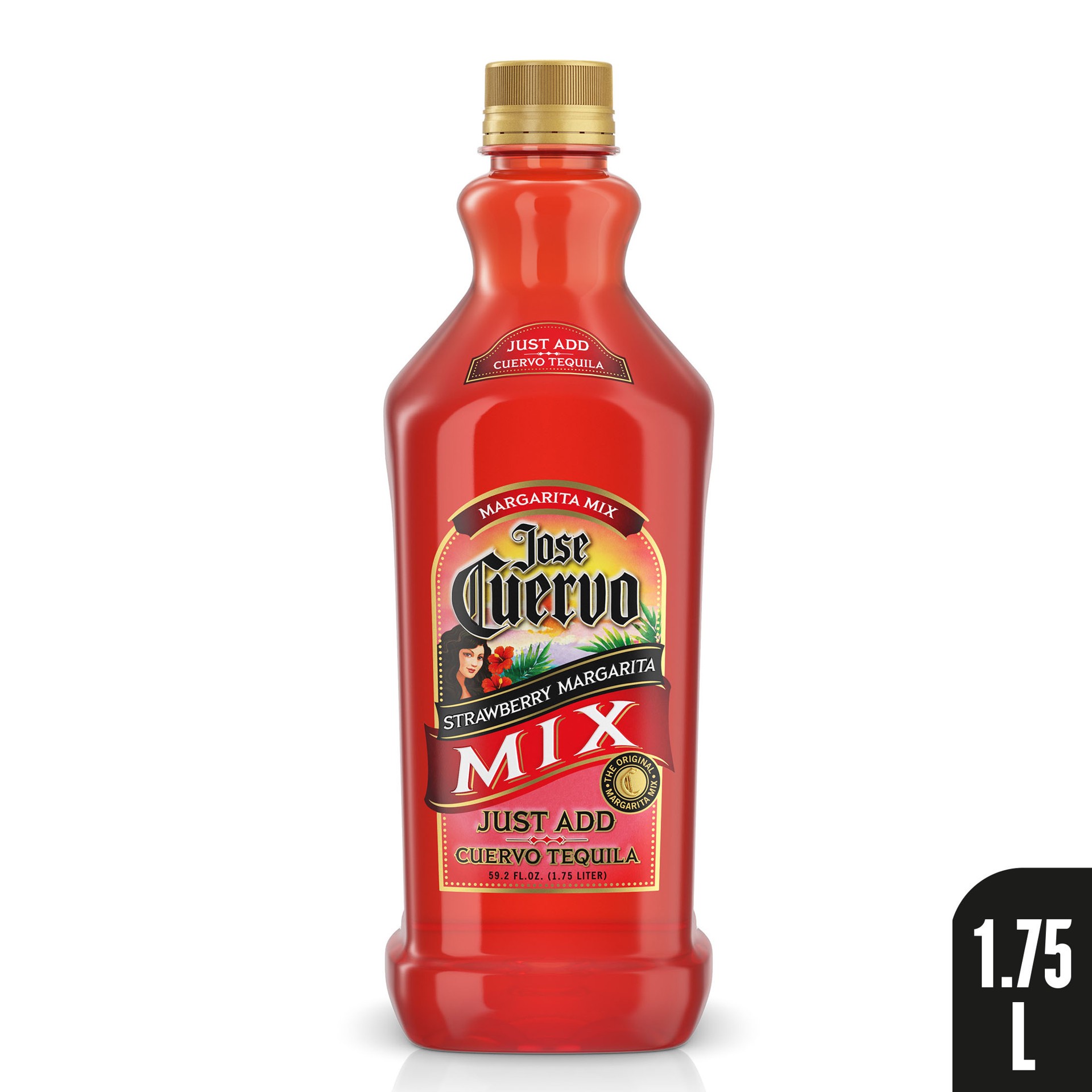 slide 7 of 8, Jose Cuervo Margarita Mix Strawberry Lime - 1.75 L, 1.75 liter