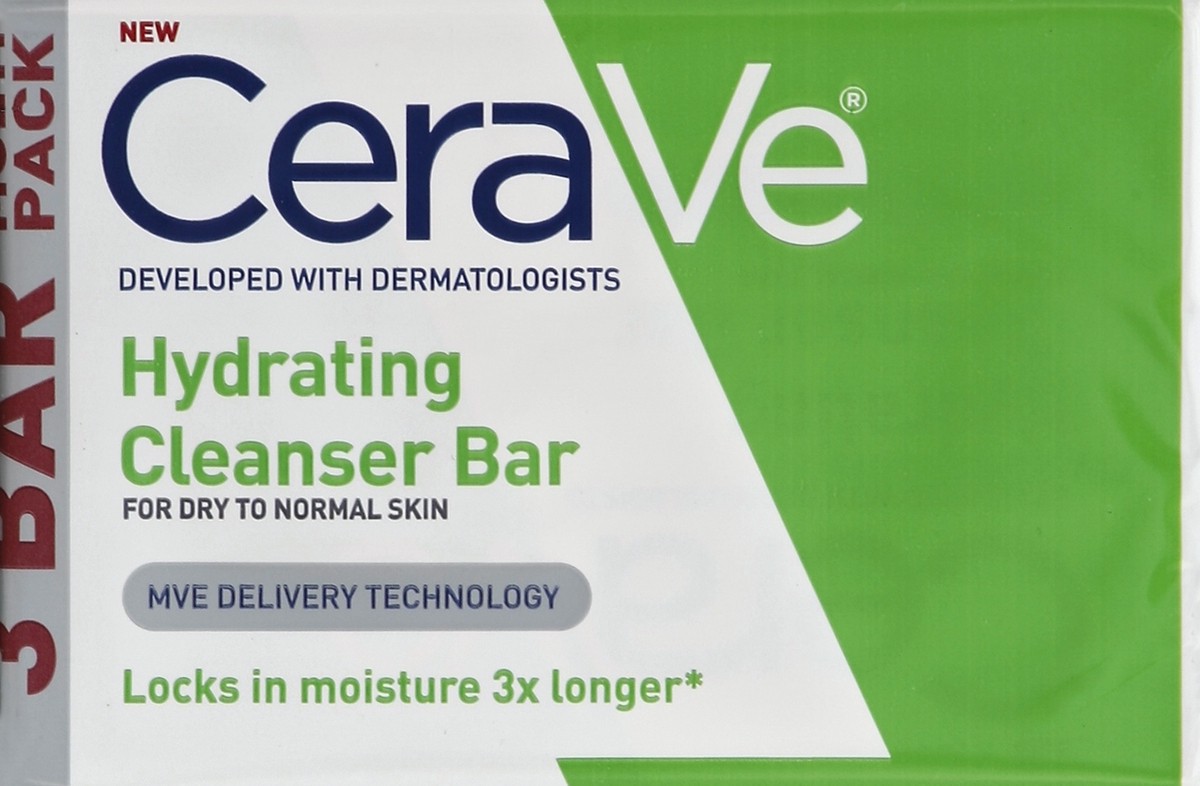 slide 3 of 5, CeraVe Cleanser Bar 3 ea, 3 ct