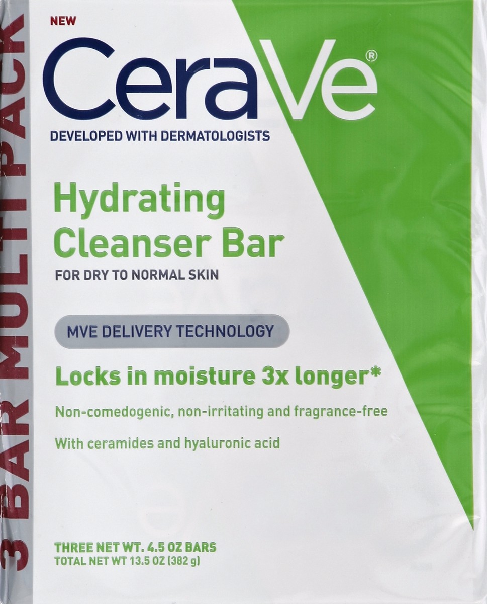 slide 1 of 5, CeraVe Cleanser Bar 3 ea, 3 ct