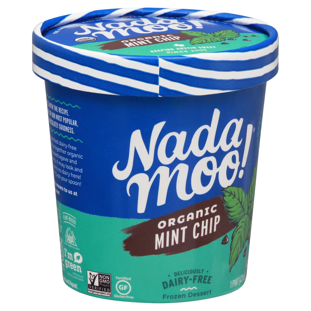 slide 4 of 14, NadaMoo Organic Mint Chip Frozen Dessert 1 pt, 1 pint