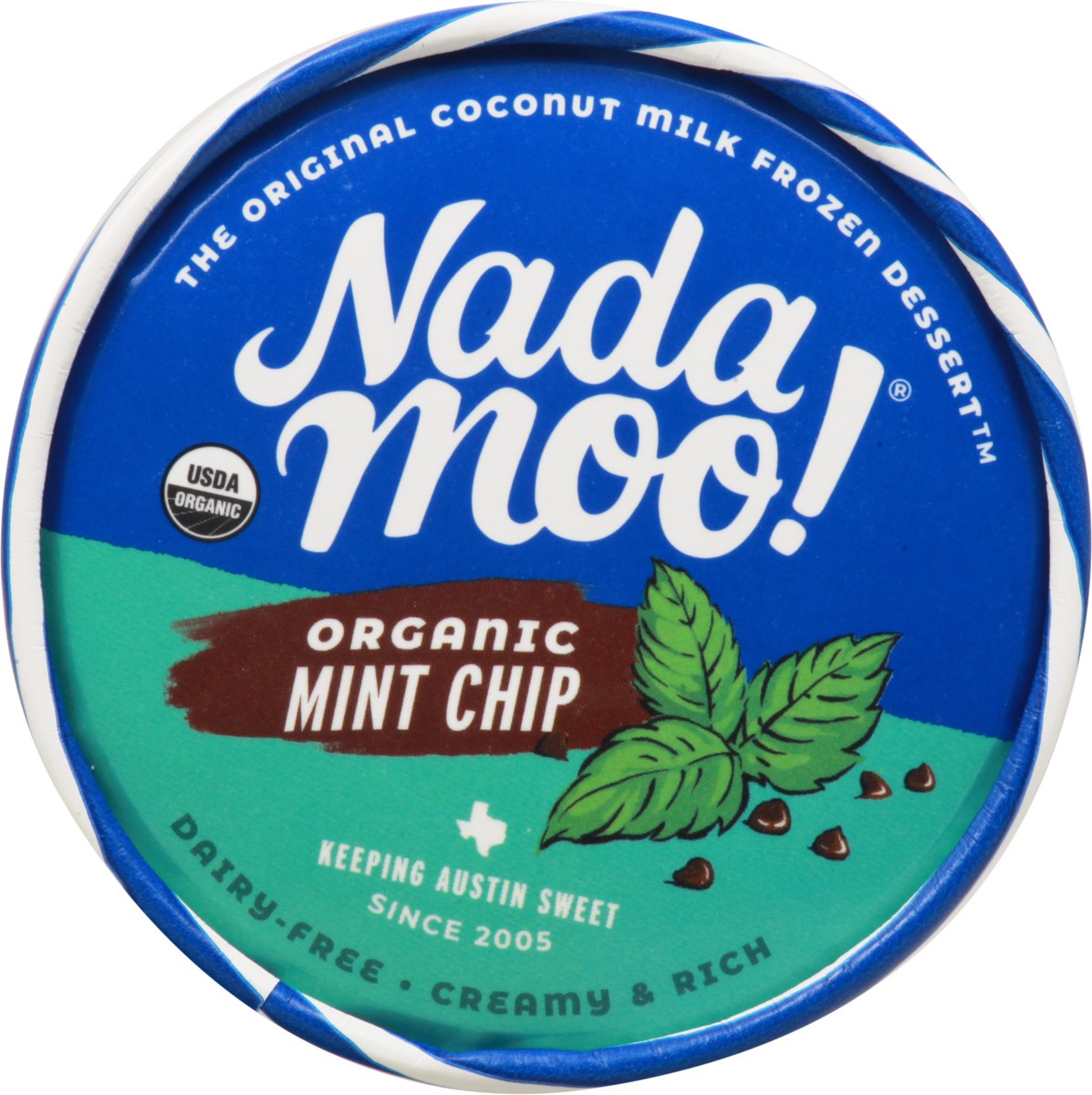 slide 6 of 14, NadaMoo Organic Mint Chip Frozen Dessert 1 pt, 1 pint