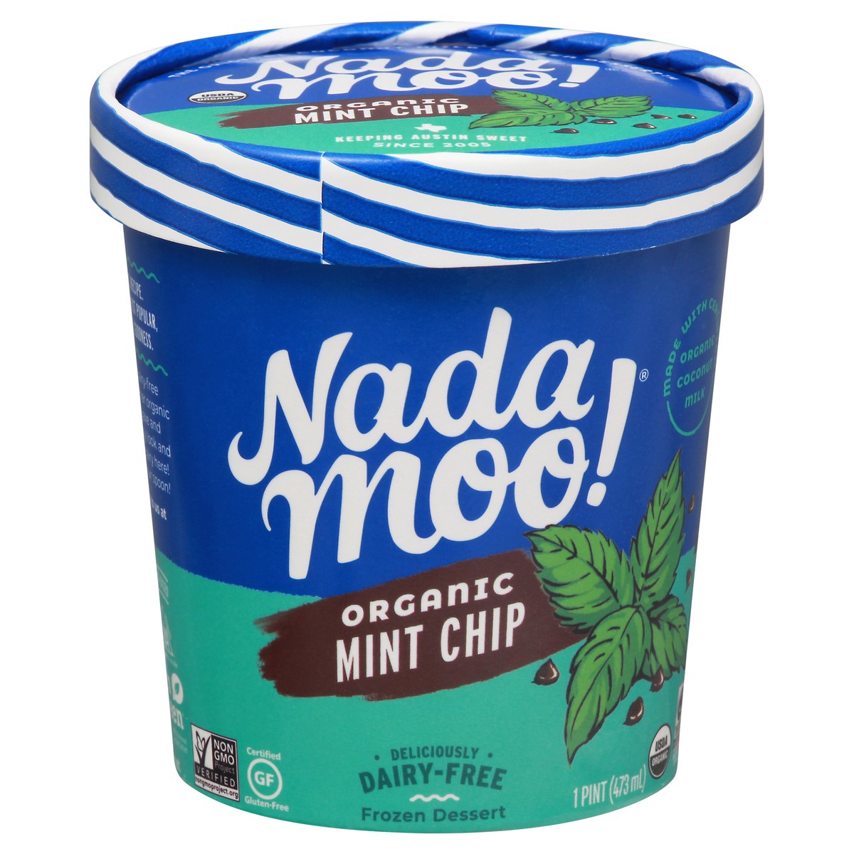 slide 10 of 14, NadaMoo Organic Mint Chip Frozen Dessert 1 pt, 1 pint