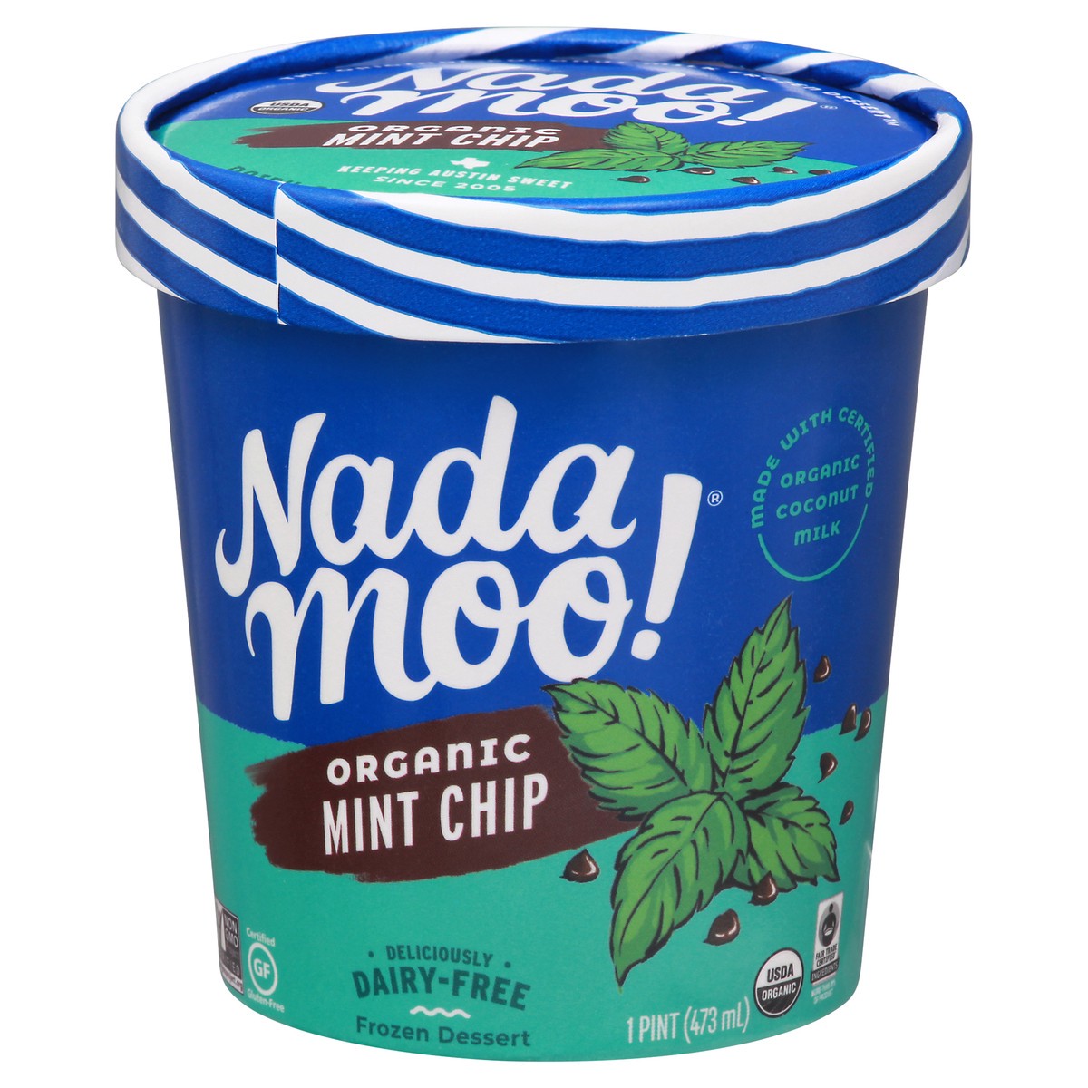 slide 11 of 14, NadaMoo Organic Mint Chip Frozen Dessert 1 pt, 1 pint