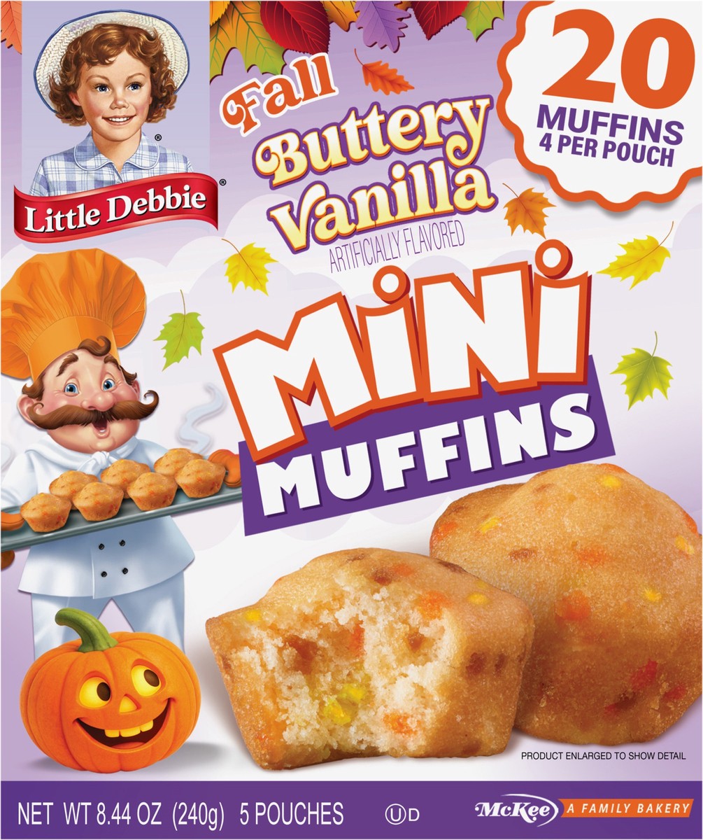 slide 4 of 12, Little Debbie Fall Mini Muffins (Buttery Vanilla), 8 oz