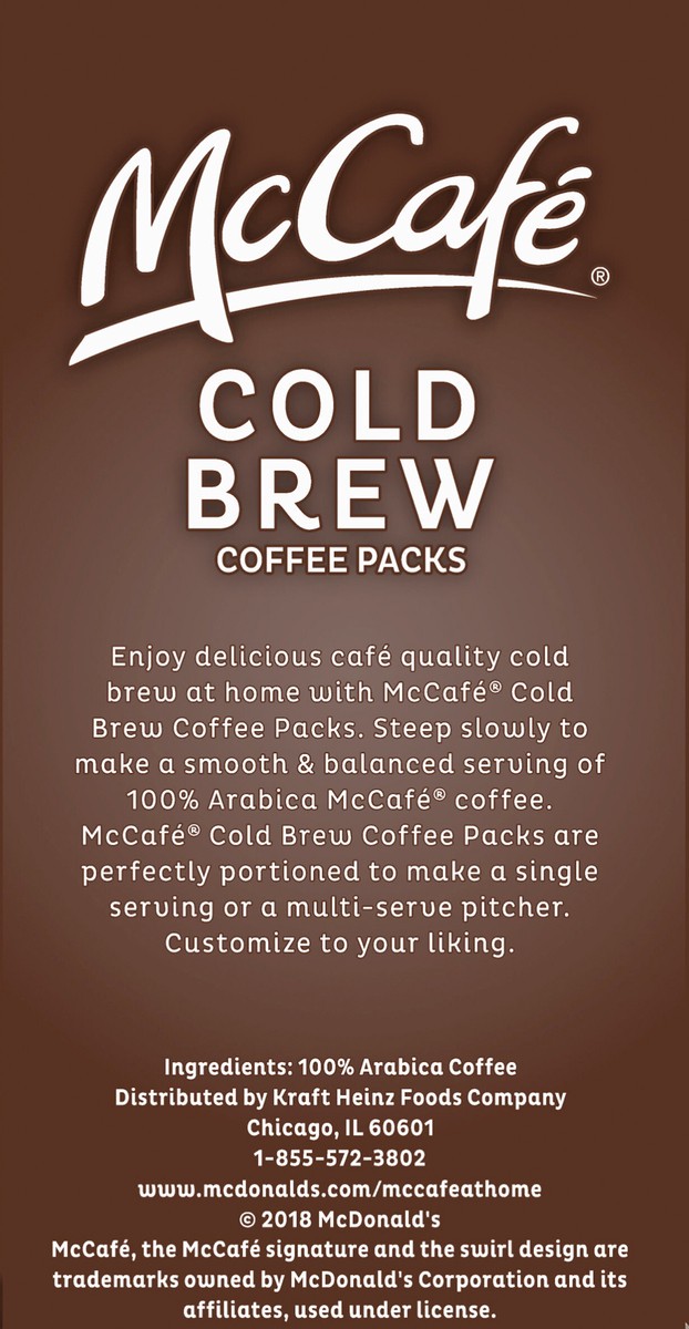 slide 4 of 12, McCafé Premium Roast Roast Cold Brew Coffee Packs, Caffeinated, 8 ct - 6.4 oz Box, 6.4 oz