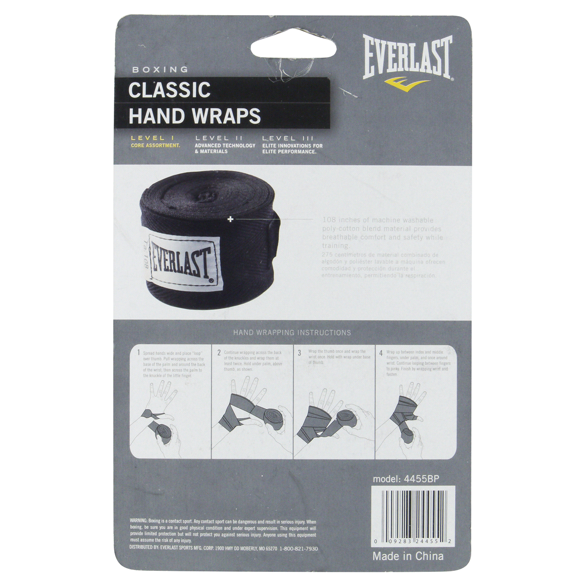 slide 2 of 2, Everlast 12 Natural Hand Wraps, 1 ct