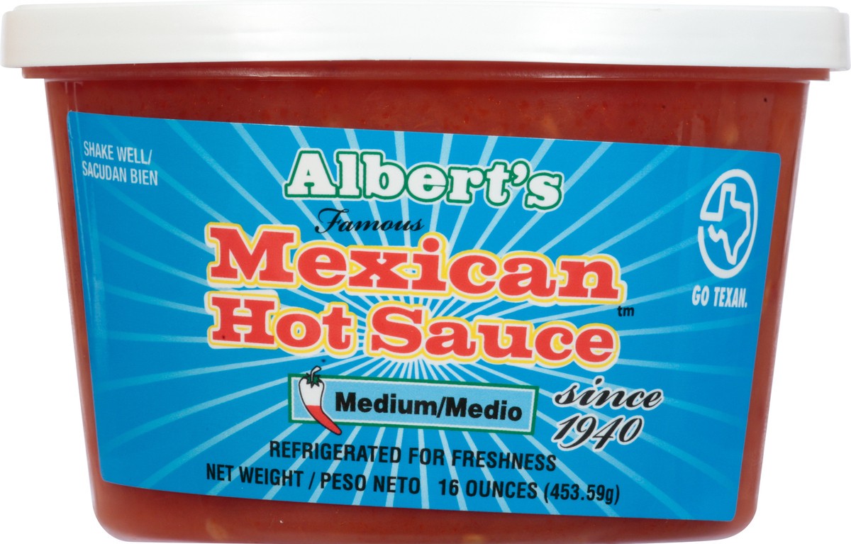 slide 9 of 14, Albert's Mexican Medium Hot Sauce 16 oz, 16 oz