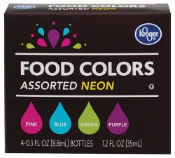 Kroger Neon Food Coloring Kit