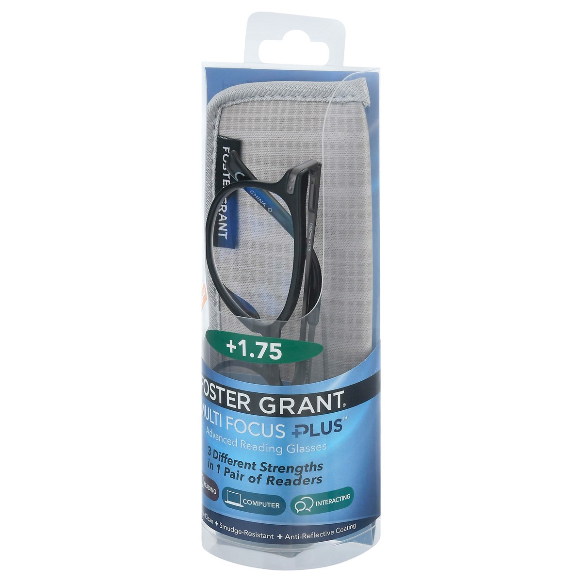 slide 9 of 11, Foster Grant Multi Focus Plus Advanced+1.75 Reading Glasses 1 ea, 1 ct