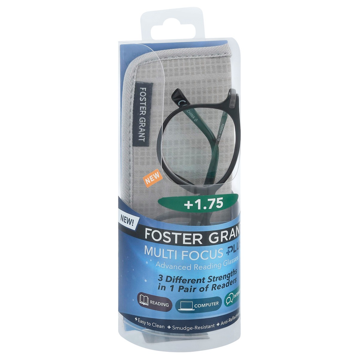 slide 4 of 11, Foster Grant Multi Focus Plus Advanced+1.75 Reading Glasses 1 ea, 1 ct
