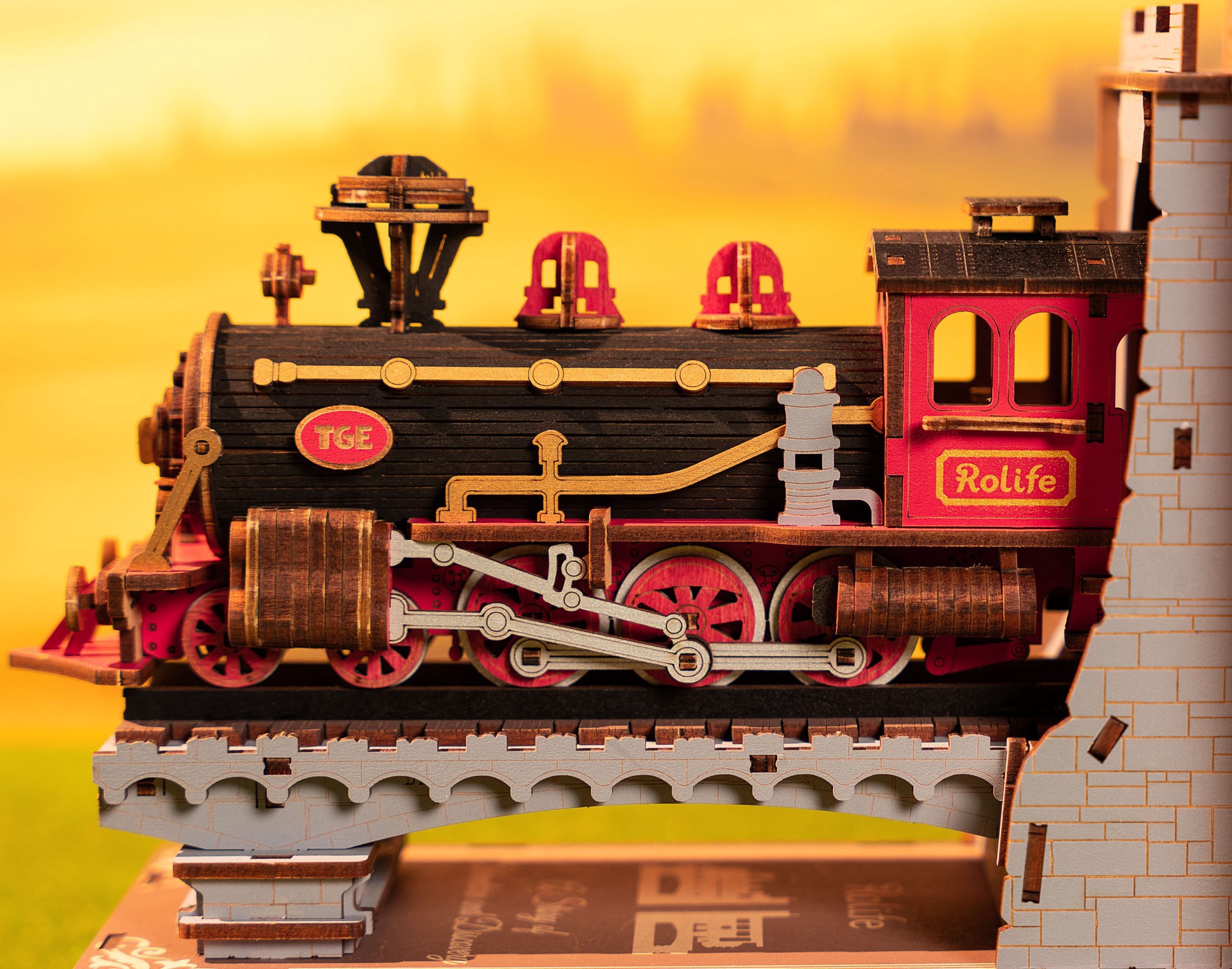 slide 3 of 10, Robotime Rolife Wonderland Century Train Book Nook Kit, 6.54 in x 4.17 in x 17.36 in