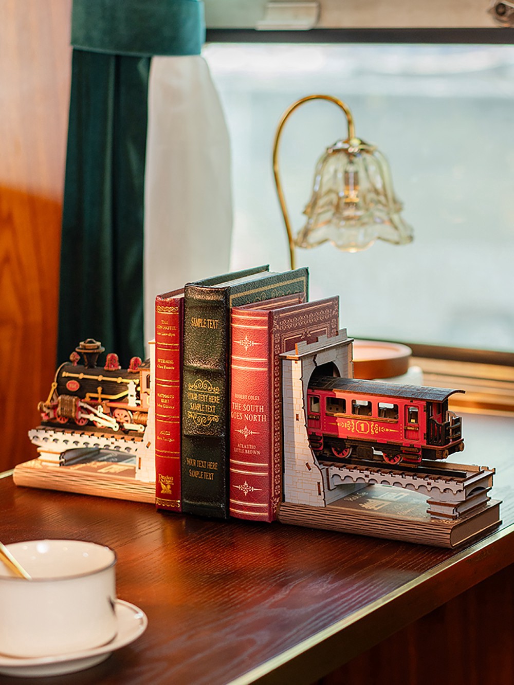 slide 5 of 10, Robotime Rolife Wonderland Century Train Book Nook Kit, 6.54 in x 4.17 in x 17.36 in