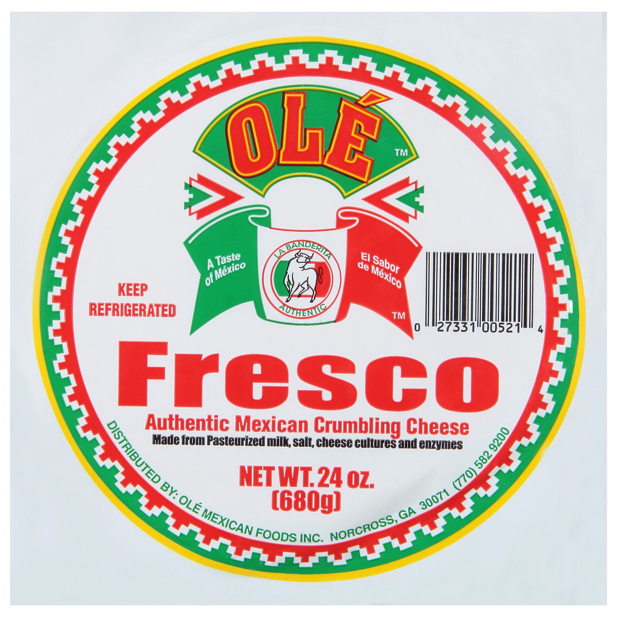 slide 1 of 9, Ole Fresco Authentic Mexican Crumbling Cheese 24 oz, 24 oz