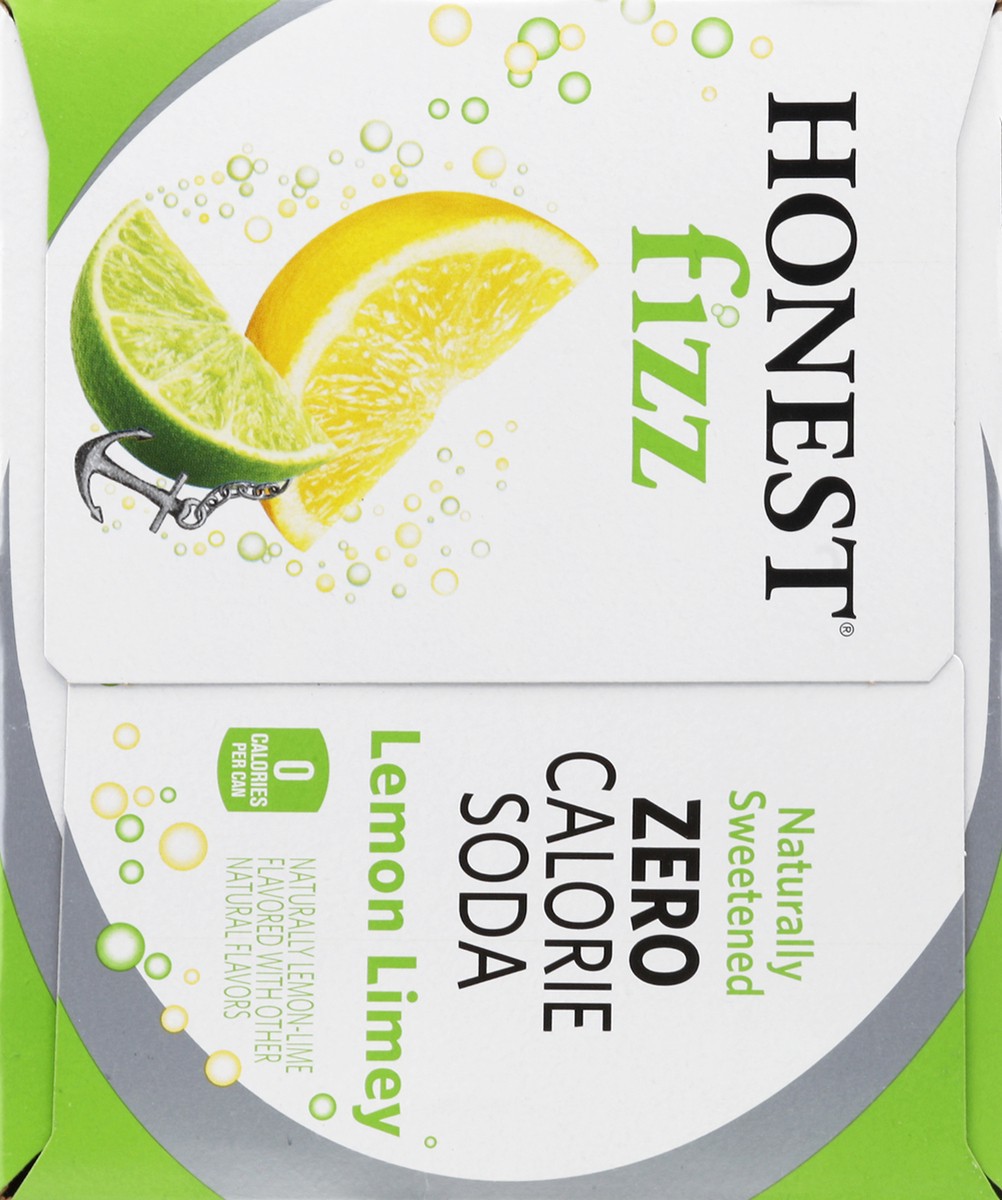 slide 3 of 6, Honest Tea Honest Soda, Zero Calorie, Lemon Limey, Fridge Pack, 6 oz