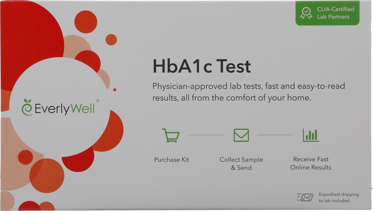 slide 8 of 9, Everywell HbA1c Test 1 ea, 1 ct