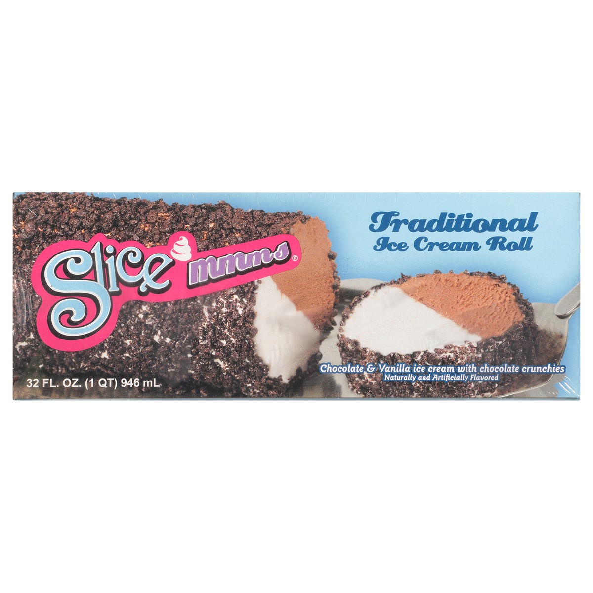 slide 7 of 12, Slice' Mmms Slice'mmms Traditional Ice Cream Roll 32 fl. oz. Box, 32 oz