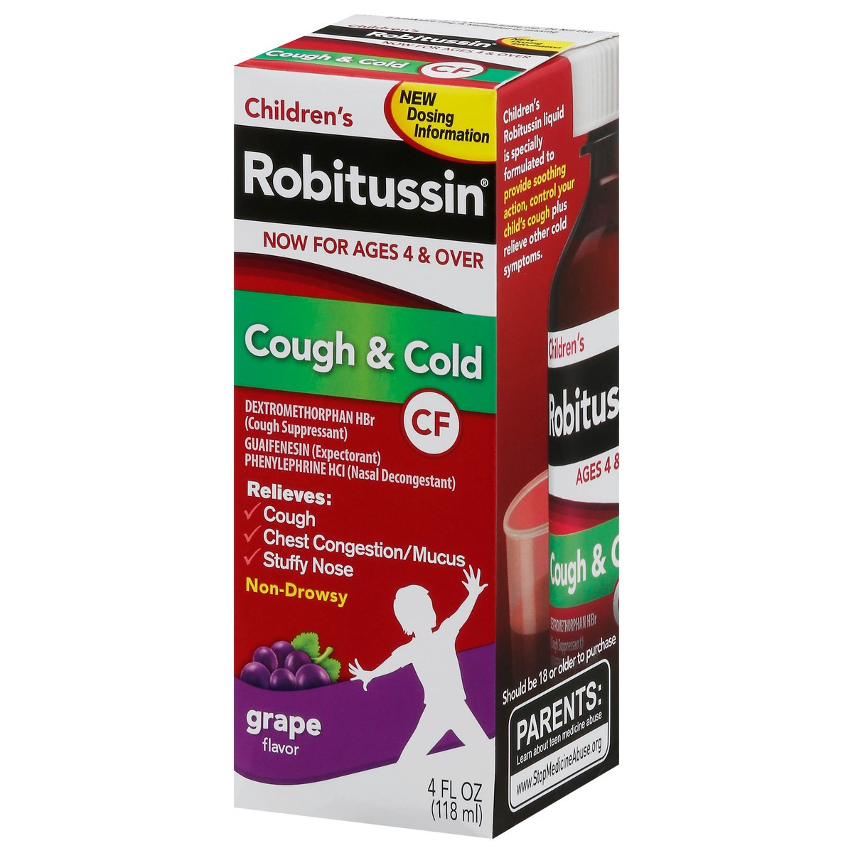 slide 9 of 12, Robitussin Children's Non-Drowsy Grape Flavor Cough & Cold 4 fl oz, 4 fl oz