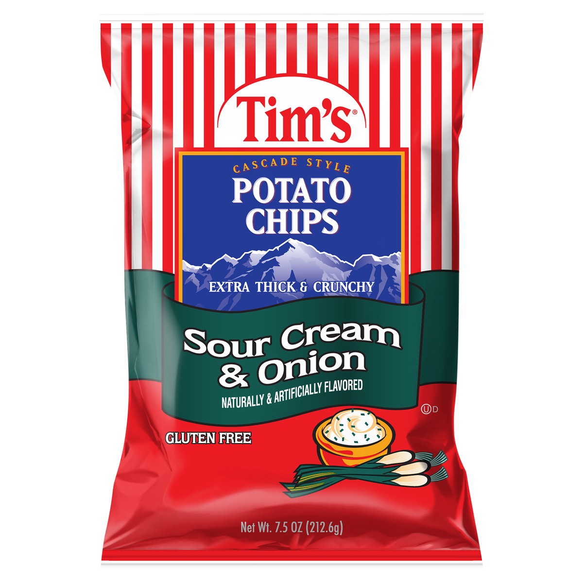 slide 5 of 12, Tim's 7.5 oz Tim's Cascade Sour Cream & Onion Chips, 