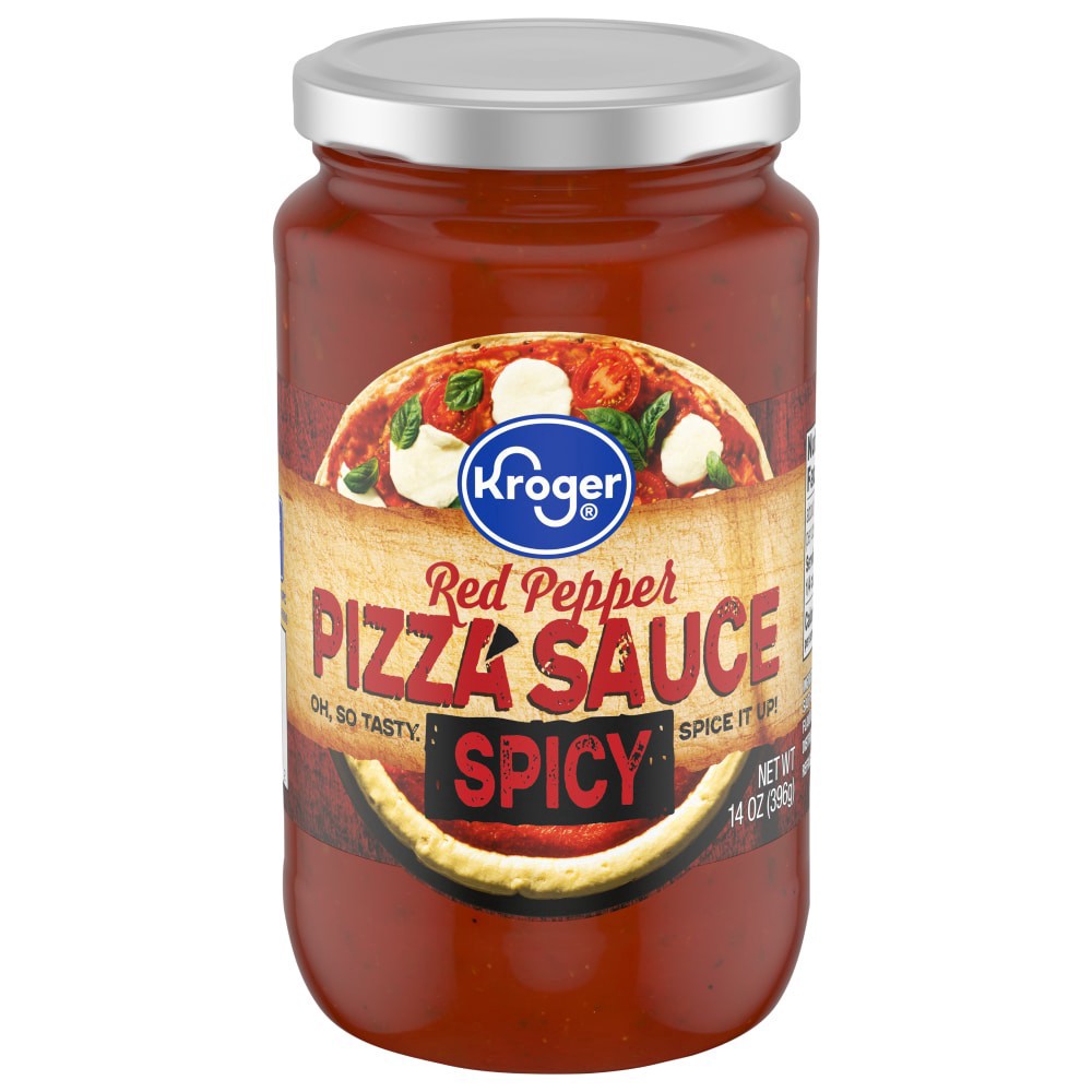 slide 1 of 4, Kroger Spicy Red Pepper Pizza Sauce, 14 oz