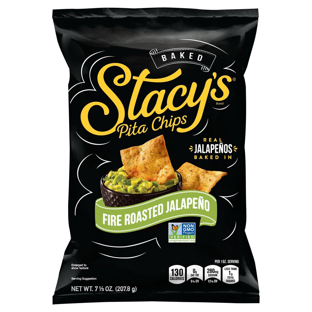 slide 1 of 7, Stacy's Pita Chips, Fire Roasted Jalapeno, 7.33 oz