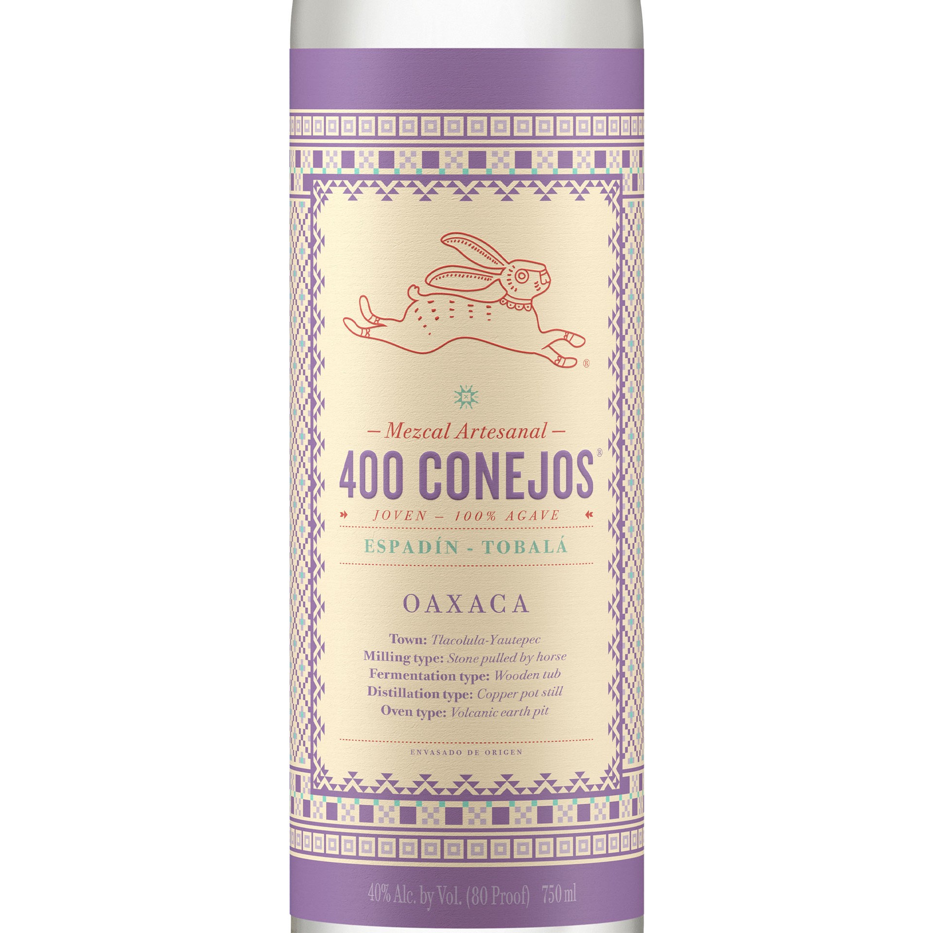 slide 4 of 10, 400 Conejos Tobala Mezcal Joven 80 Proof (750 ml), 750 ml