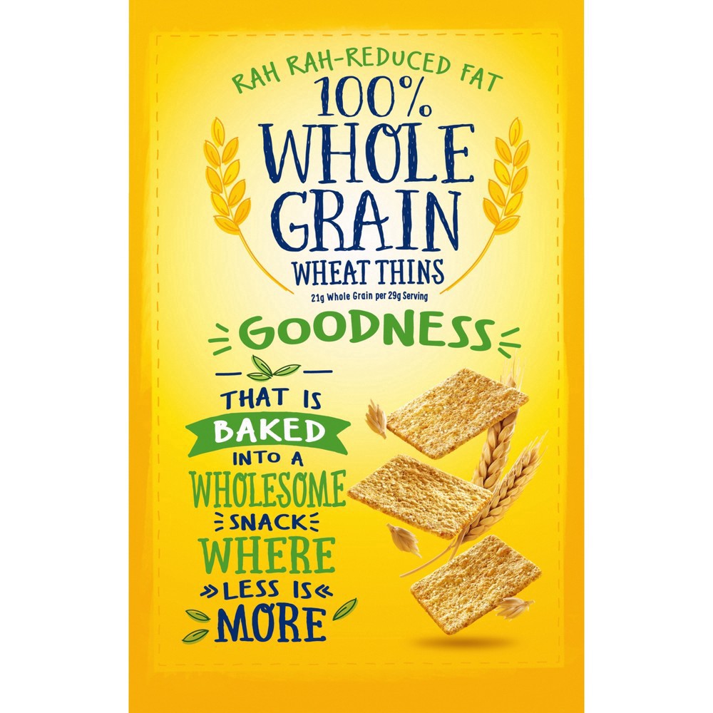 slide 18 of 28, Wheat Thins Reduced Fat Whole Grain Wheat Crackers, 8.5 oz, 0.63 lb