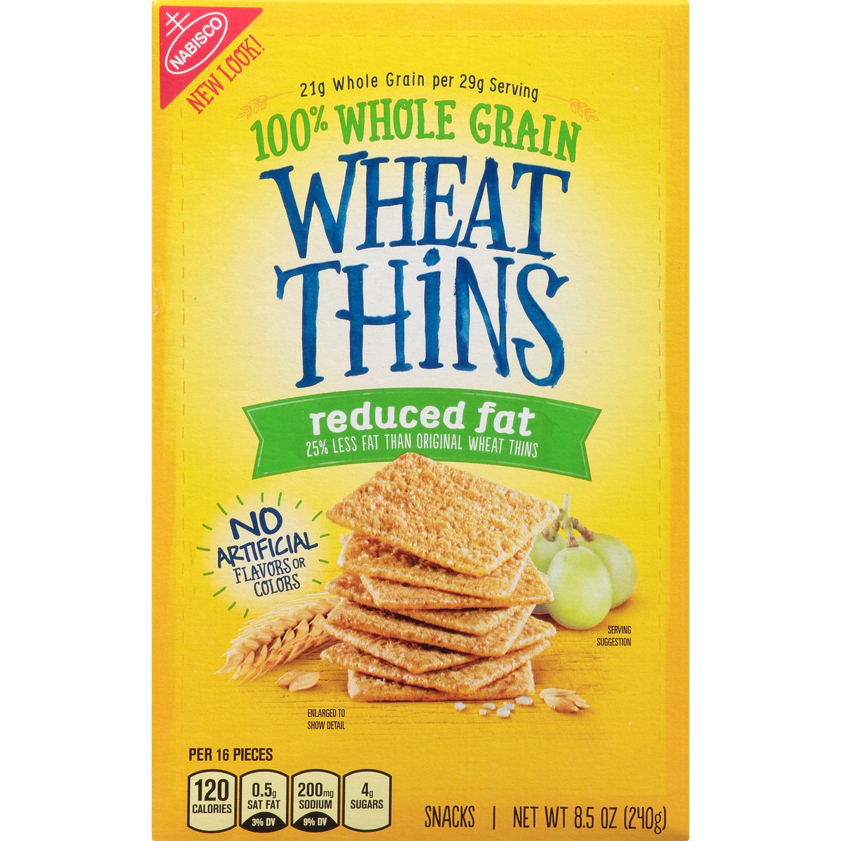 slide 1 of 28, Wheat Thins Nabisco Wheat Thins Reduced Fat Snacks 8.5 oz. Box, 8.5 oz