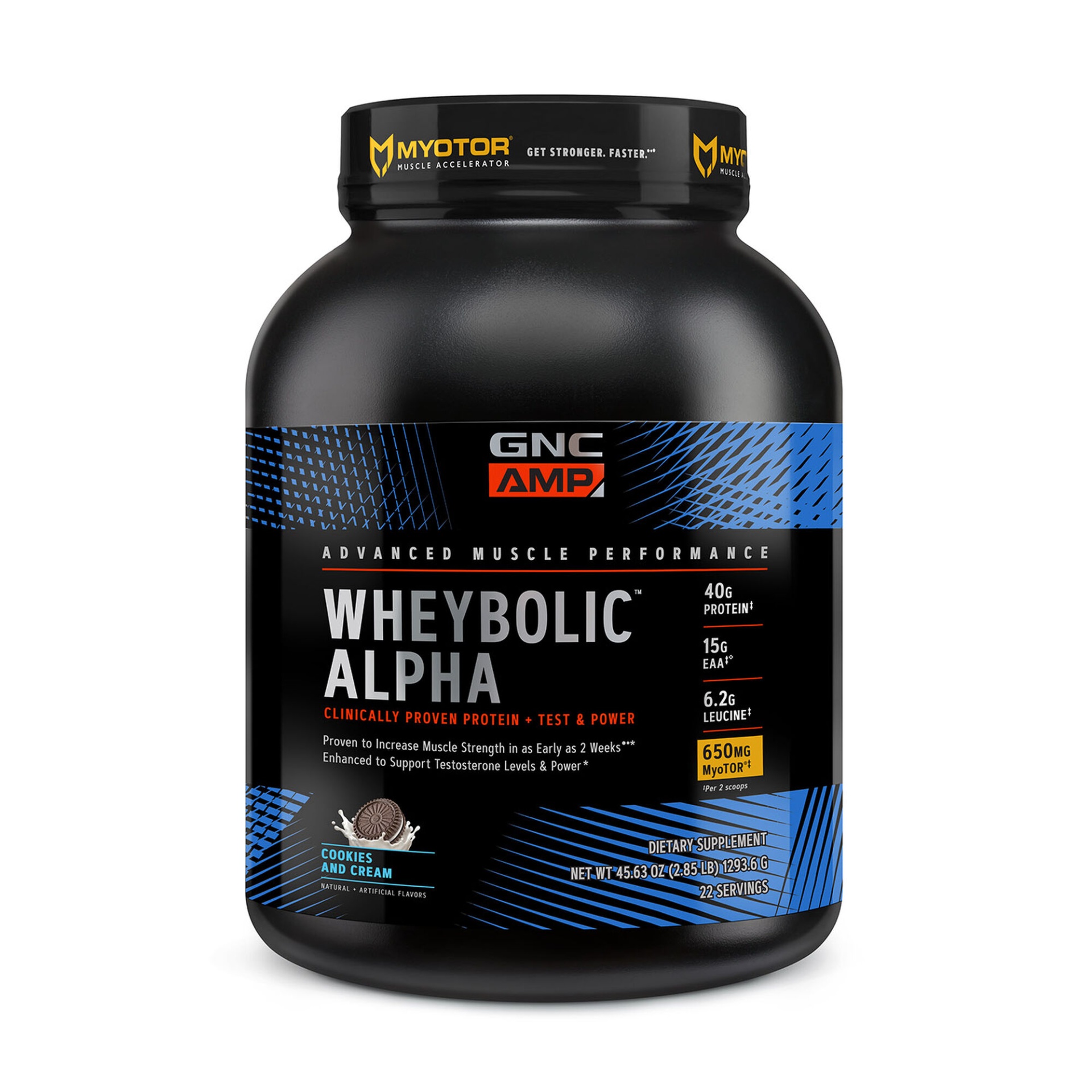slide 1 of 1, GNC AMP Wheybolic Alpha with MyoTor - Cookies and Cream, 1 ct