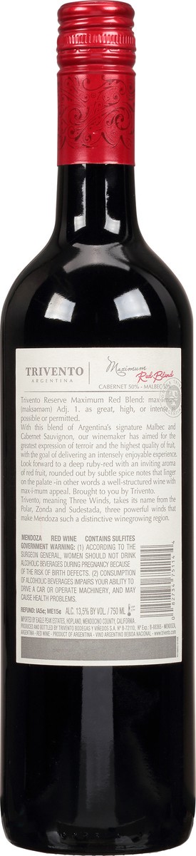 slide 4 of 12, Trivento Bodegas y Vinedos"maximum" Red Blend, 750 ml