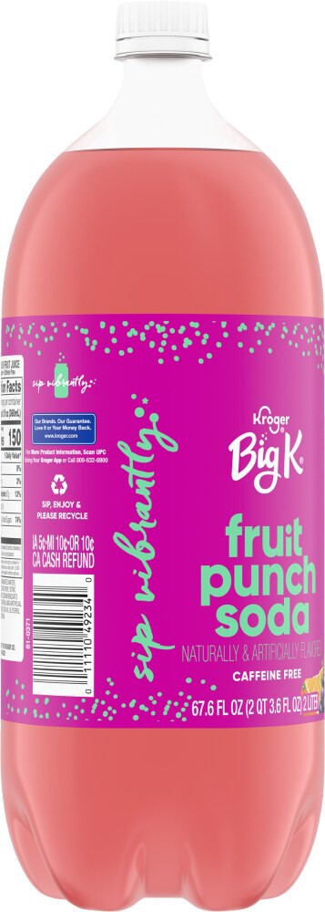 slide 3 of 4, Big K Fruit Punch Soda, 2 liter