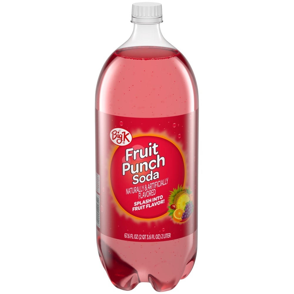 slide 1 of 1, Big K Fruit Punch Soda, 2 liter