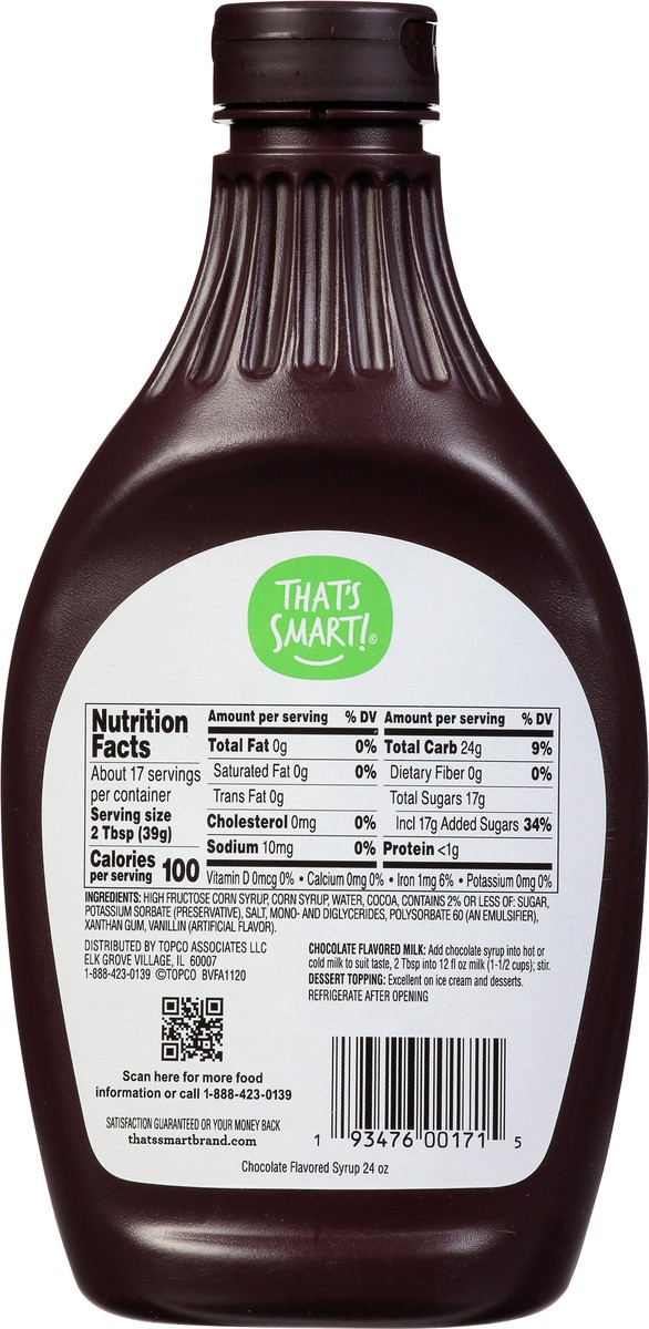 slide 3 of 9, That's Smart! Chocolate Flavored Syrup 24 oz, 24 oz