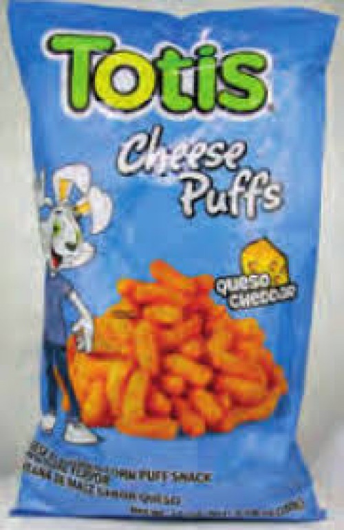 slide 1 of 1, Totis Cheese Puffs, 1.76 oz