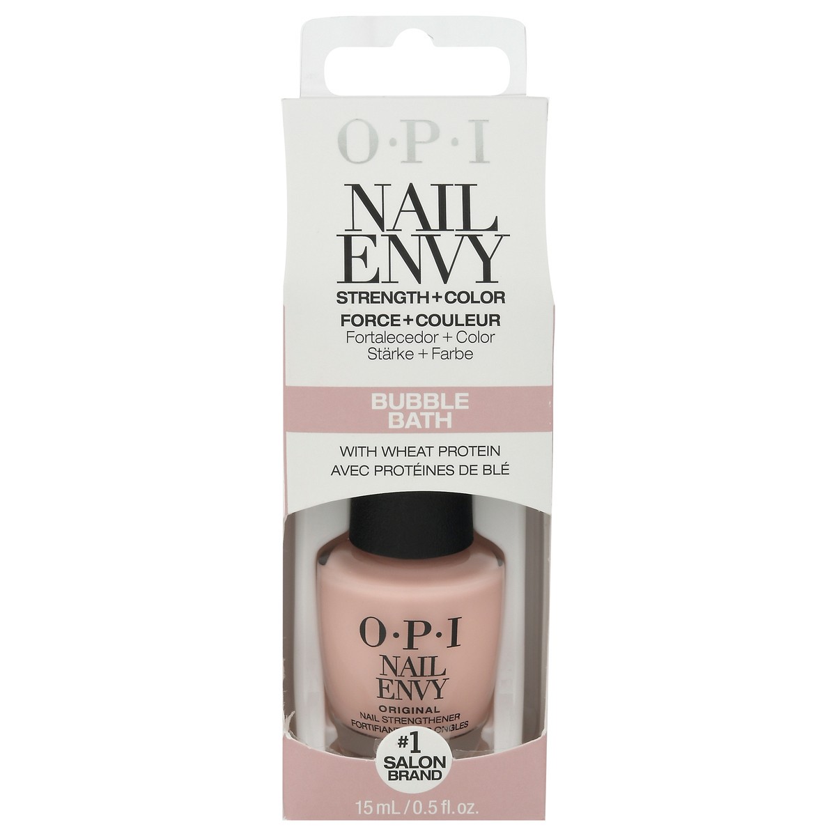slide 1 of 1, OPI Nail Envy Bubble Bath Strength + Color 0.5 fl oz, 0.5 fl oz