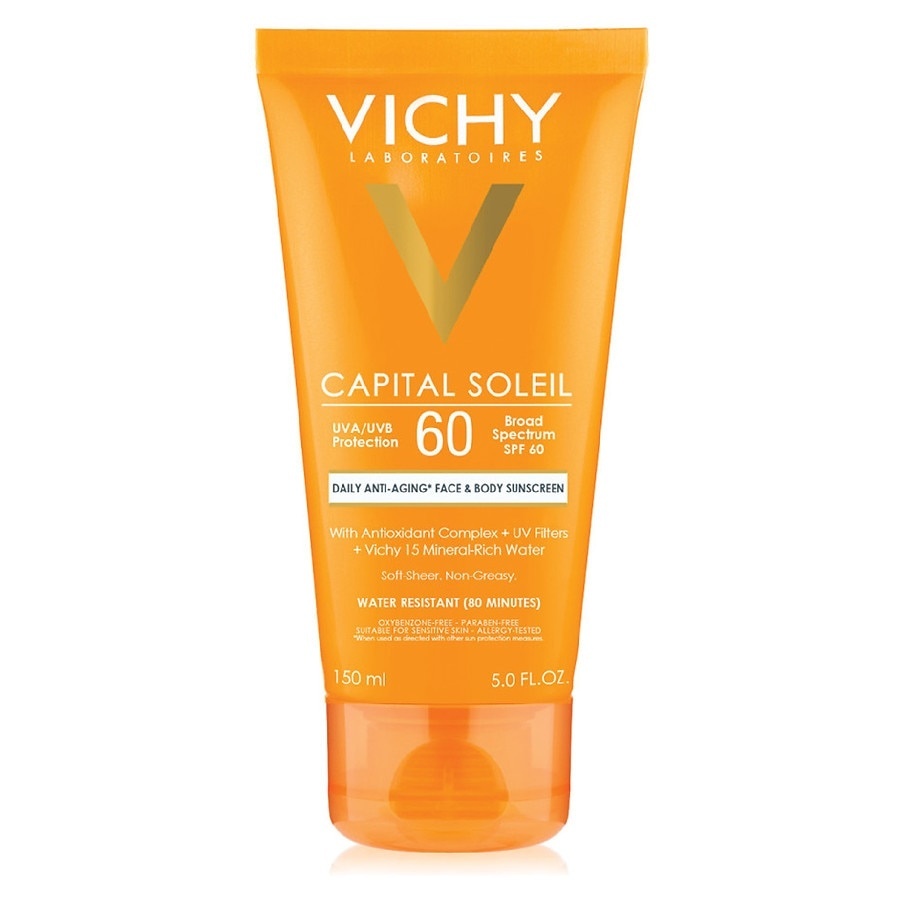 slide 1 of 1, Vichy Laboratories Vichy Capital Soleil Body And Face Sunscreen Lotion Spf 60, Oxybenzone-Free, 5 Oz, 5 oz