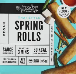 Lucky Foods Vegan Thai Style Spring Rolls - 4 ea