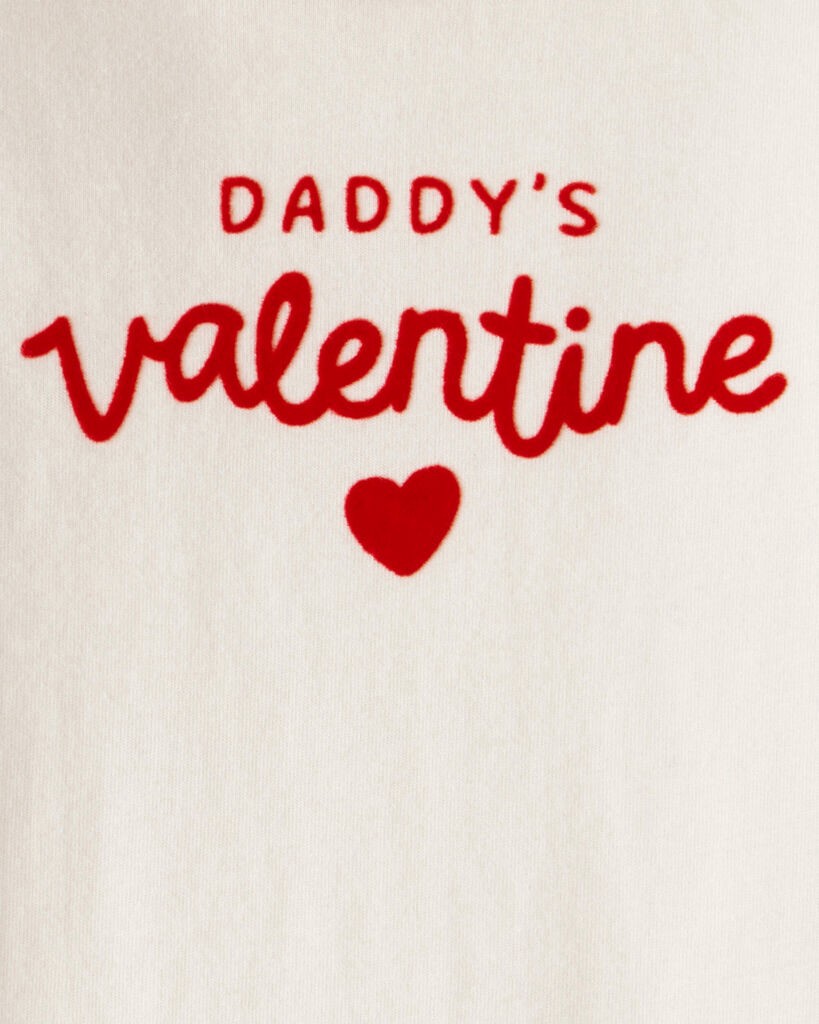 slide 3 of 3, Carter's Baby Girl Daddy's Valentine Long-Sleeve Graphic Bodysuit - Cream Cream 24M, 1 ct