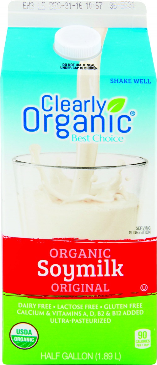 slide 1 of 1, Clearly Organic Original Soy Milk, 64 oz