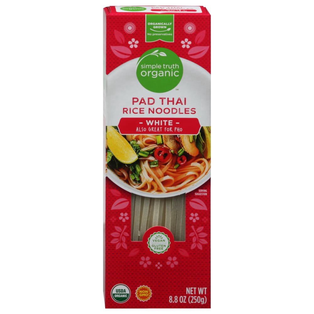slide 1 of 4, Simple Truth Organic Pad Thai White Rice Noodles, 8.8 oz
