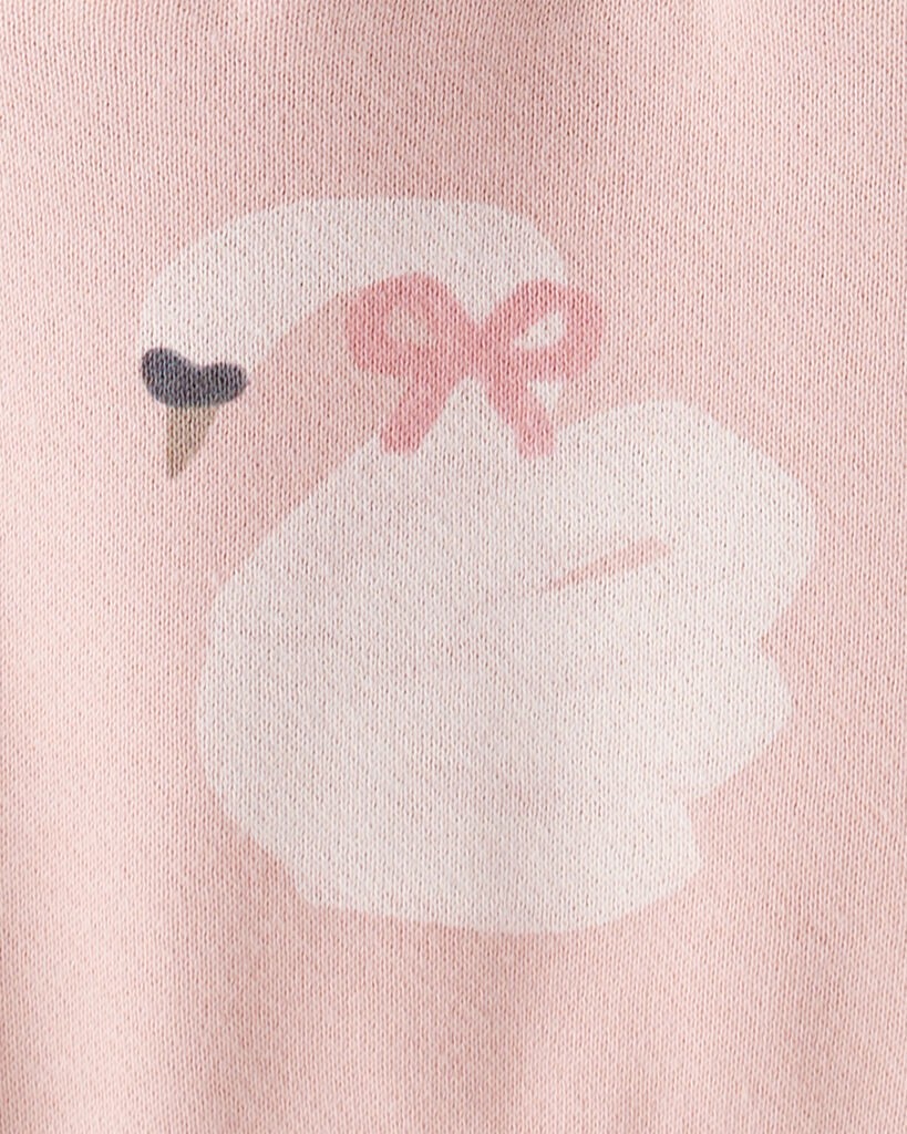 slide 3 of 3, Carter's Baby Girl DayDream Fleece Swan Knit Dress - Pink Pink 24M, 1 ct