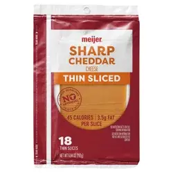 Meijer Thin Cut Sliced Sharp Cheddar Cheese