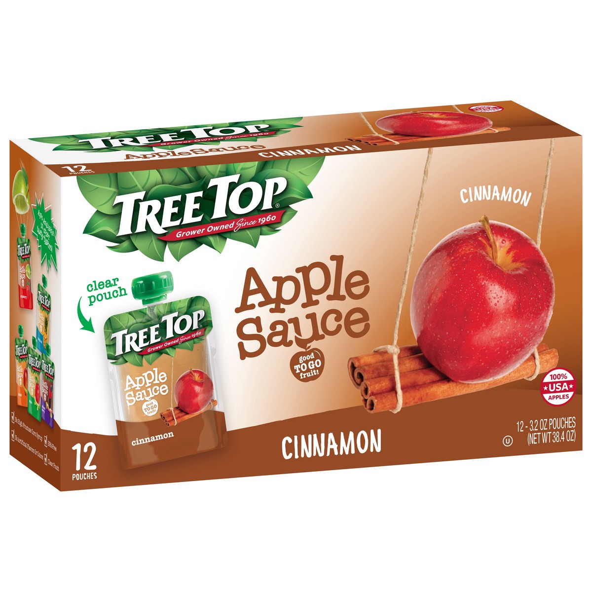 slide 9 of 12, Tree Top Cinnamon Apple Sauce 12 - 3.2 oz Pouches, 12 ct