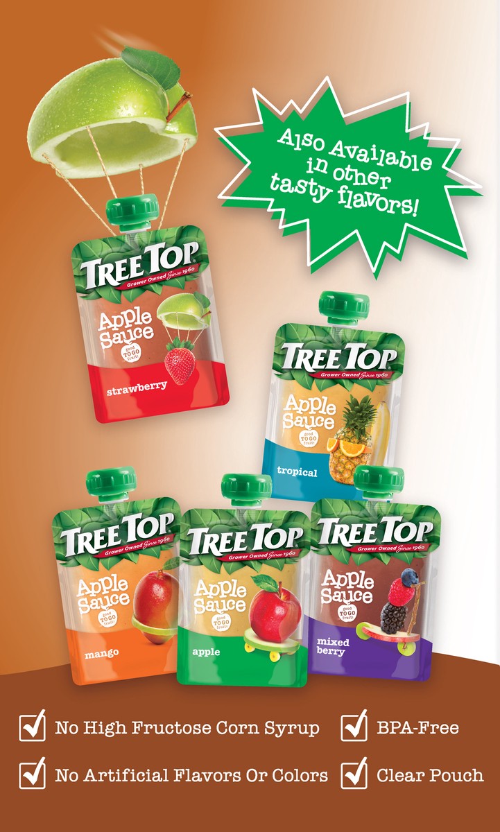 slide 4 of 12, Tree Top Cinnamon Apple Sauce 12 - 3.2 oz Pouches, 12 ct