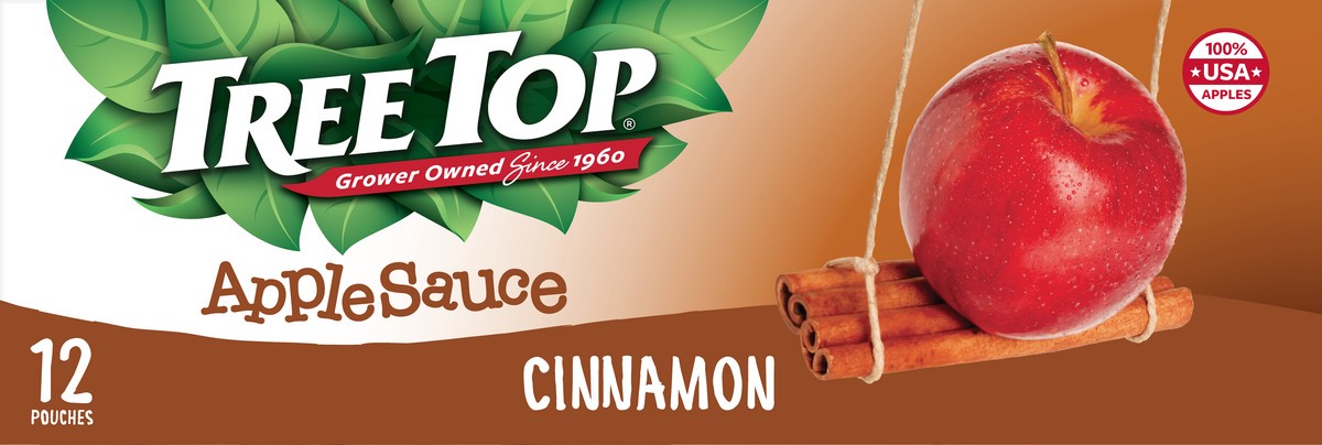 slide 8 of 12, Tree Top Cinnamon Apple Sauce 12 - 3.2 oz Pouches, 12 ct