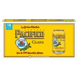 Pacifico Clara Mexican Lager Import Beer, 18 pk 12 fl. oz. Cans, 4.4% ABV
