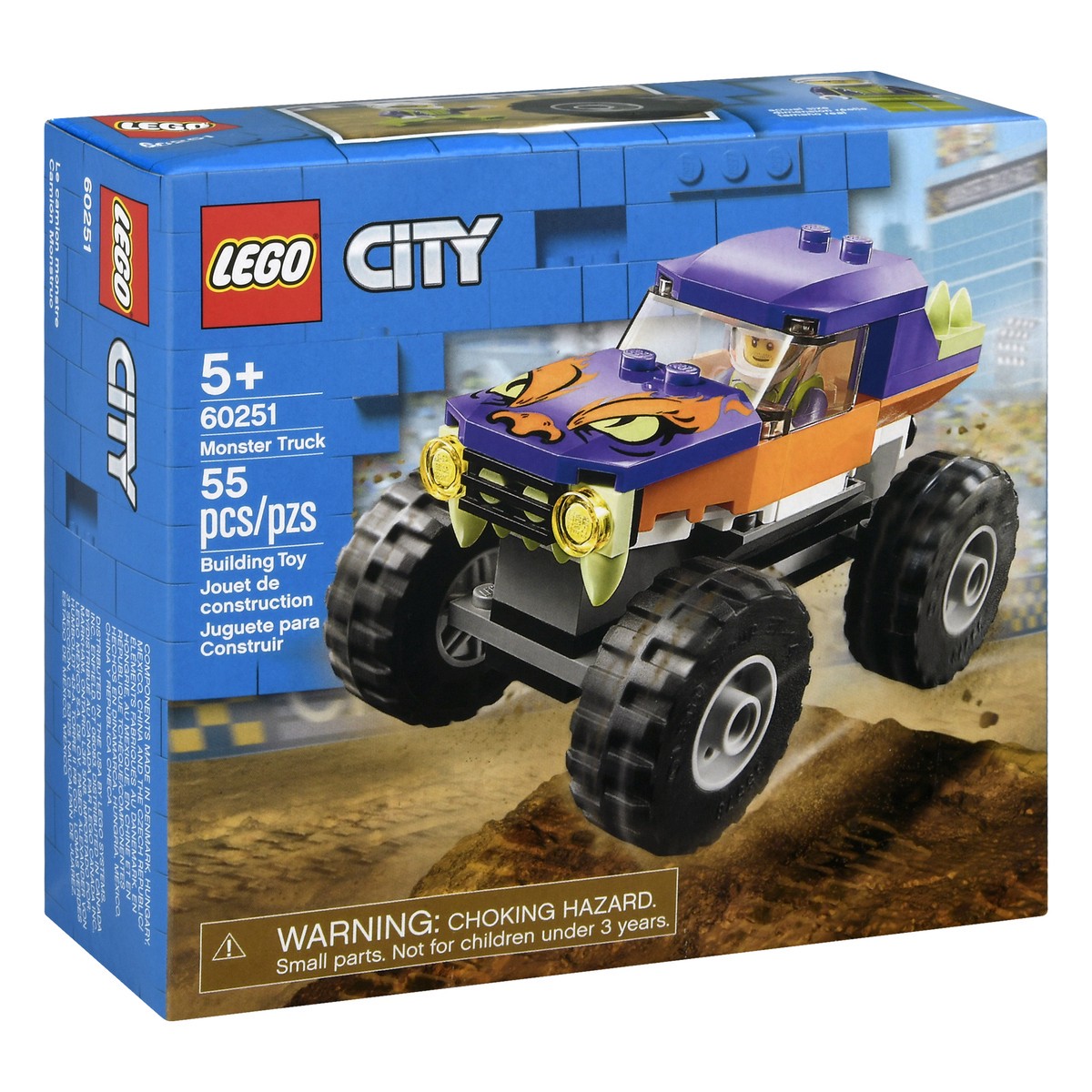 slide 2 of 9, LEGO City 55 Pieces Building Toy Monster Truck 55 ea, 1 ct