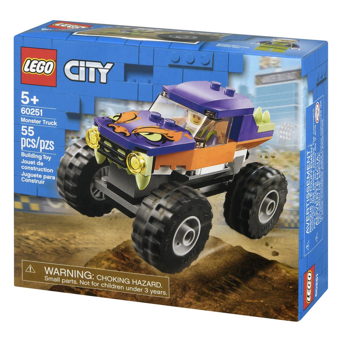 slide 3 of 9, LEGO City 55 Pieces Building Toy Monster Truck 55 ea, 1 ct